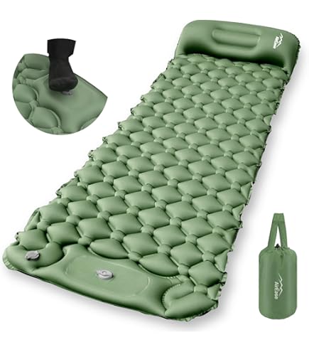 Amazon.co.jp: Night Cat 2人用エアーマット キャンプマット 足踏み式